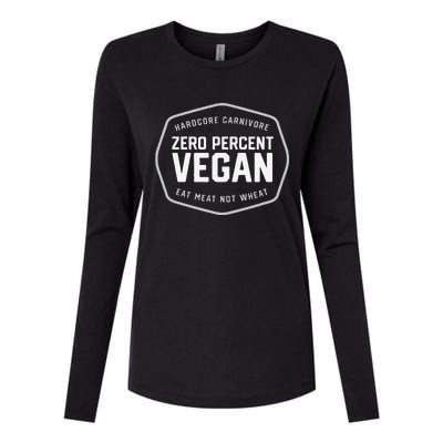 Hardcore Carnivore 0 Vegan Bbq Womens Cotton Relaxed Long Sleeve T-Shirt