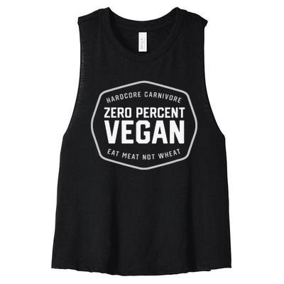 Hardcore Carnivore 0 Vegan Bbq Women's Racerback Cropped Tank