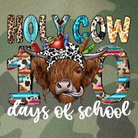 Holy Cow 100 Days Of School Funny Legacy Tie Dye Trucker Hat