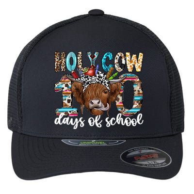 Holy Cow 100 Days Of School Funny Flexfit Unipanel Trucker Cap