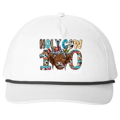 Holy Cow 100 Days Of School Funny Snapback Five-Panel Rope Hat