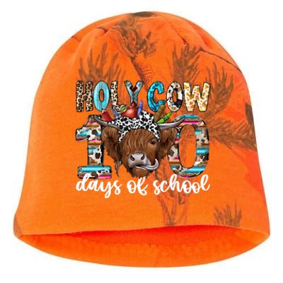 Holy Cow 100 Days Of School Funny Kati - Camo Knit Beanie