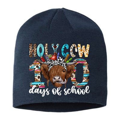 Holy Cow 100 Days Of School Funny Sustainable Beanie