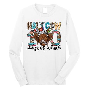 Holy Cow 100 Days Of School Funny Long Sleeve Shirt