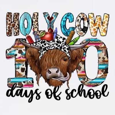 Holy Cow 100 Days Of School Funny T-Shirt