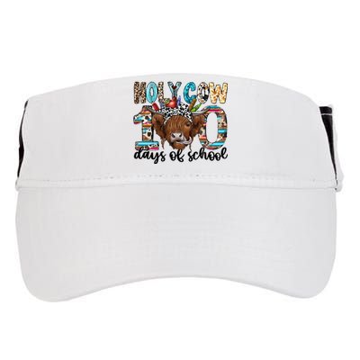 Holy Cow 100 Days Of School Funny Adult Drive Performance Visor