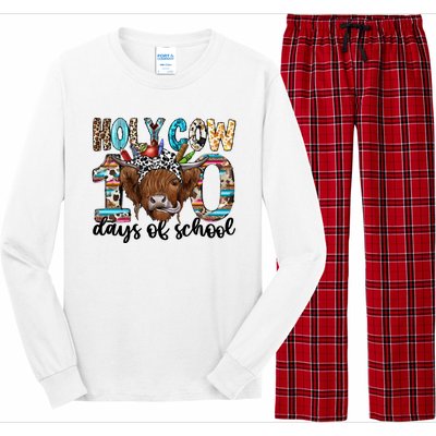 Holy Cow 100 Days Of School Funny Long Sleeve Pajama Set