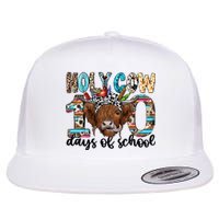 Holy Cow 100 Days Of School Funny Flat Bill Trucker Hat