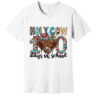 Holy Cow 100 Days Of School Funny Premium T-Shirt