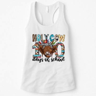 Holy Cow 100 Days Of School Funny Womens Tank Top