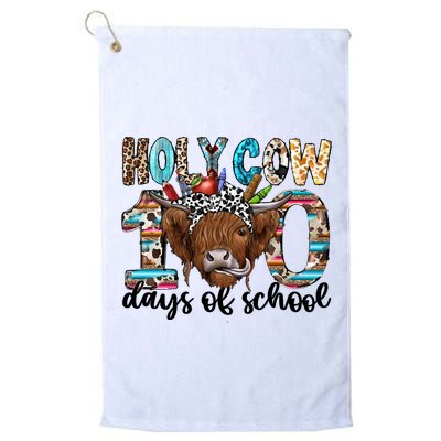 Holy Cow 100 Days Of School Funny Golf Towel