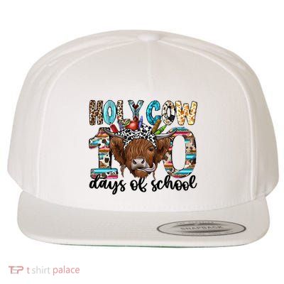 Holy Cow 100 Days Of School Funny Wool Snapback Cap