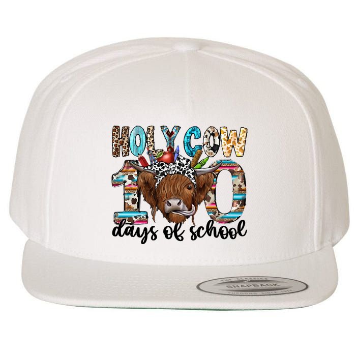 Holy Cow 100 Days Of School Funny Wool Snapback Cap