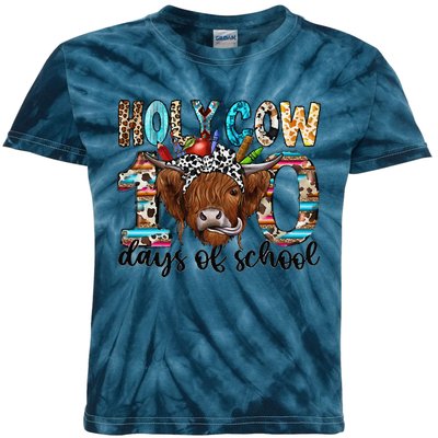 Holy Cow 100 Days Of School 100th Day Smarter Teacher Kids Tie-Dye T-Shirt