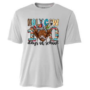 Holy Cow 100 Days Of School 100th Day Smarter Teacher Cooling Performance Crew T-Shirt