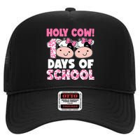 Holy Cow 100 Days Of School Teachers Students High Crown Mesh Back Trucker Hat