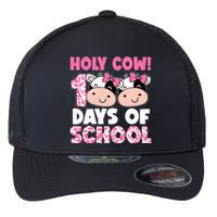 Holy Cow 100 Days Of School Teachers Students Flexfit Unipanel Trucker Cap