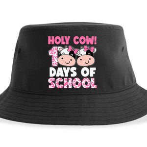 Holy Cow 100 Days Of School Teachers Students Sustainable Bucket Hat