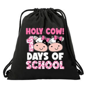 Holy Cow 100 Days Of School Teachers Students Drawstring Bag