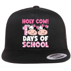 Holy Cow 100 Days Of School Teachers Students Flat Bill Trucker Hat