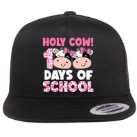 Holy Cow 100 Days Of School Teachers Students Flat Bill Trucker Hat