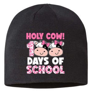 Holy Cow 100 Days Of School Teachers Students Sustainable Beanie