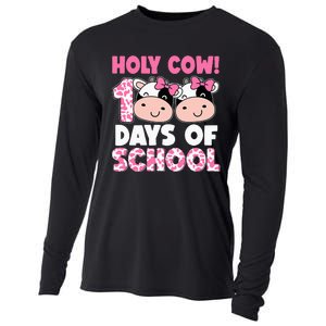 Holy Cow 100 Days Of School Teachers Students Cooling Performance Long Sleeve Crew