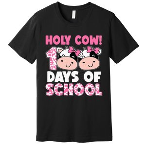 Holy Cow 100 Days Of School Teachers Students Premium T-Shirt