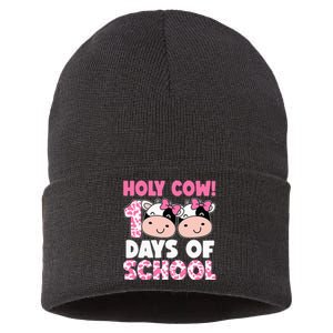 Holy Cow 100 Days Of School Teachers Students Sustainable Knit Beanie