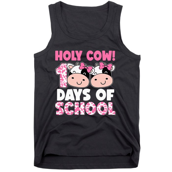 Holy Cow 100 Days Of School Teachers Students Tank Top