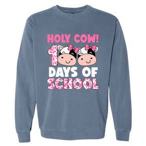 Holy Cow 100 Days Of School Teachers Students Garment-Dyed Sweatshirt