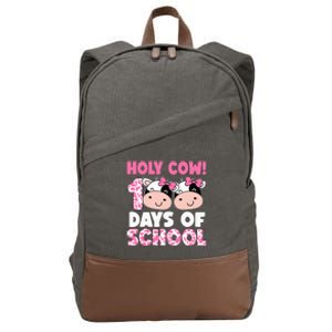 Holy Cow 100 Days Of School Teachers Students Cotton Canvas Backpack