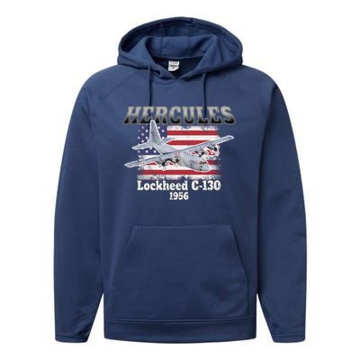 Hercules C130 1956 Performance Fleece Hoodie