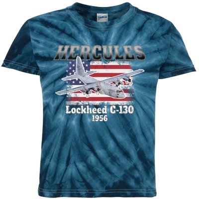 Hercules C130 1956 Kids Tie-Dye T-Shirt