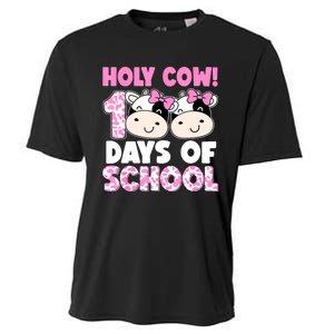 Holy Cow 100 Days Of School Teachers Students Cooling Performance Crew T-Shirt