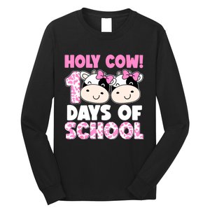 Holy Cow 100 Days Of School Teachers Students Long Sleeve Shirt