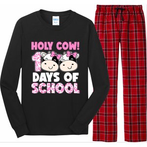 Holy Cow 100 Days Of School Teachers Students Long Sleeve Pajama Set