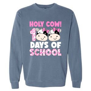 Holy Cow 100 Days Of School Teachers Students Garment-Dyed Sweatshirt