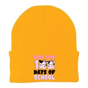 Holy Cow 100 Days Of School Funny Cute Knit Cap Winter Beanie