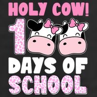 Holy Cow 100 Days Of School Funny Cute Cool Comfort Performance Bucket Hat