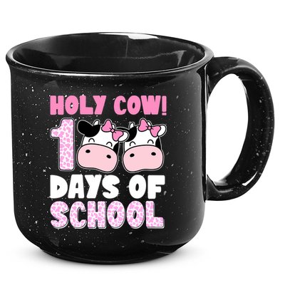 Holy Cow 100 Days Of School Funny Cute 15oz Campfire Ceramic Mug