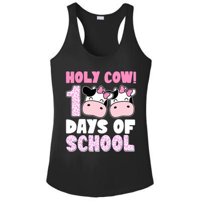 Holy Cow 100 Days Of School Funny Cute Ladies PosiCharge Competitor Racerback Tank
