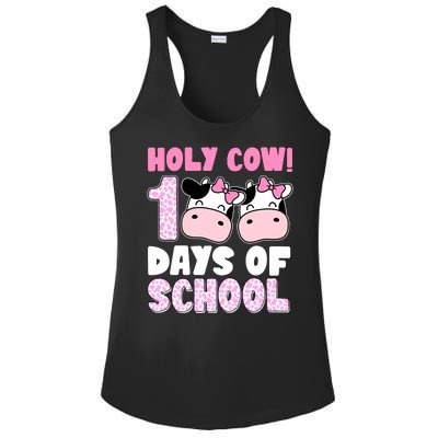 Holy Cow 100 Days Of School Funny Cute Ladies PosiCharge Competitor Racerback Tank