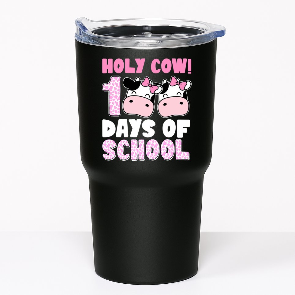 Holy Cow 100 Days Of School Funny Cute Tumbler