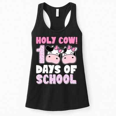 Holy Cow 100 Days Of School Funny Cute Womens Tank Top