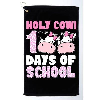 Holy Cow 100 Days Of School Funny Cute Golf Towel