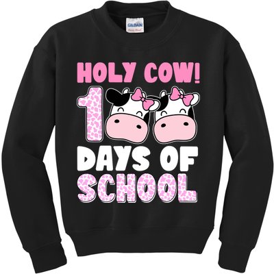 Holy Cow 100 Days Of School Funny Cute Kids Sweatshirt