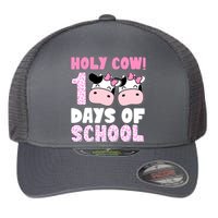 Holy Cow 100 Days Of School Funny Cute Flexfit Unipanel Trucker Cap