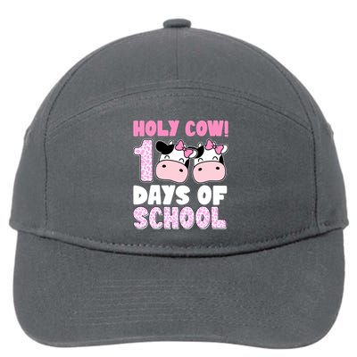 Holy Cow 100 Days Of School Funny Cute 7-Panel Snapback Hat
