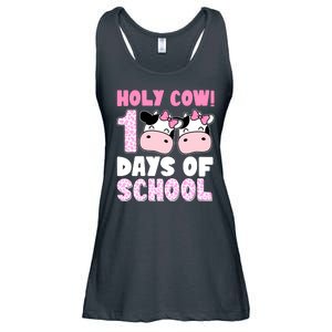 Holy Cow 100 Days Of School Funny Cute Ladies Essential Flowy Tank